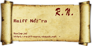 Reiff Nóra névjegykártya